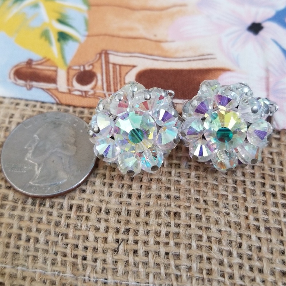 Hobé crystal cluster earrings
